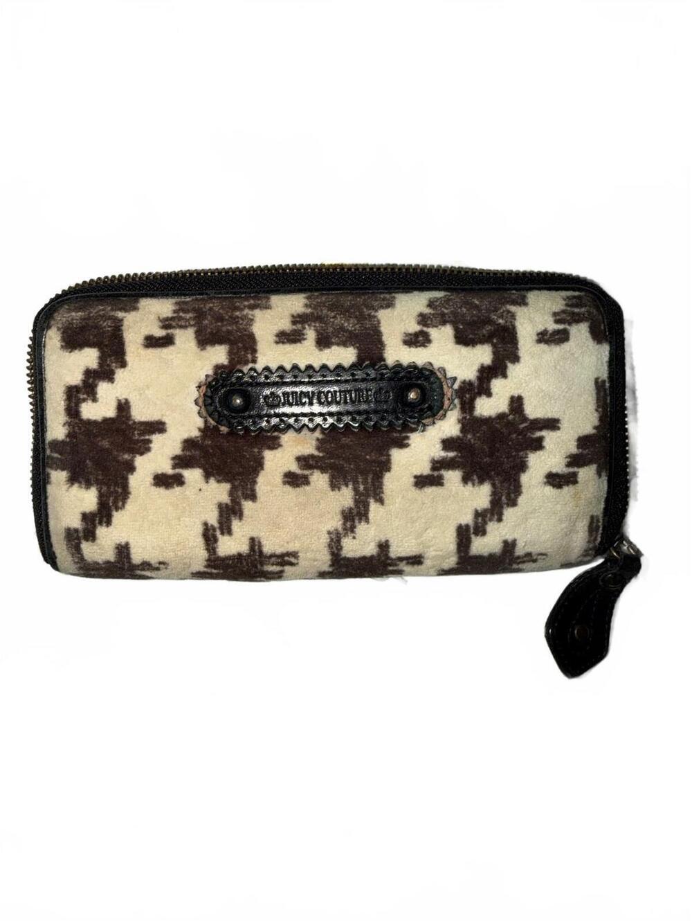 Vintage Y2K Juicy Couture Daydreamer Brown Cream Houndstooth